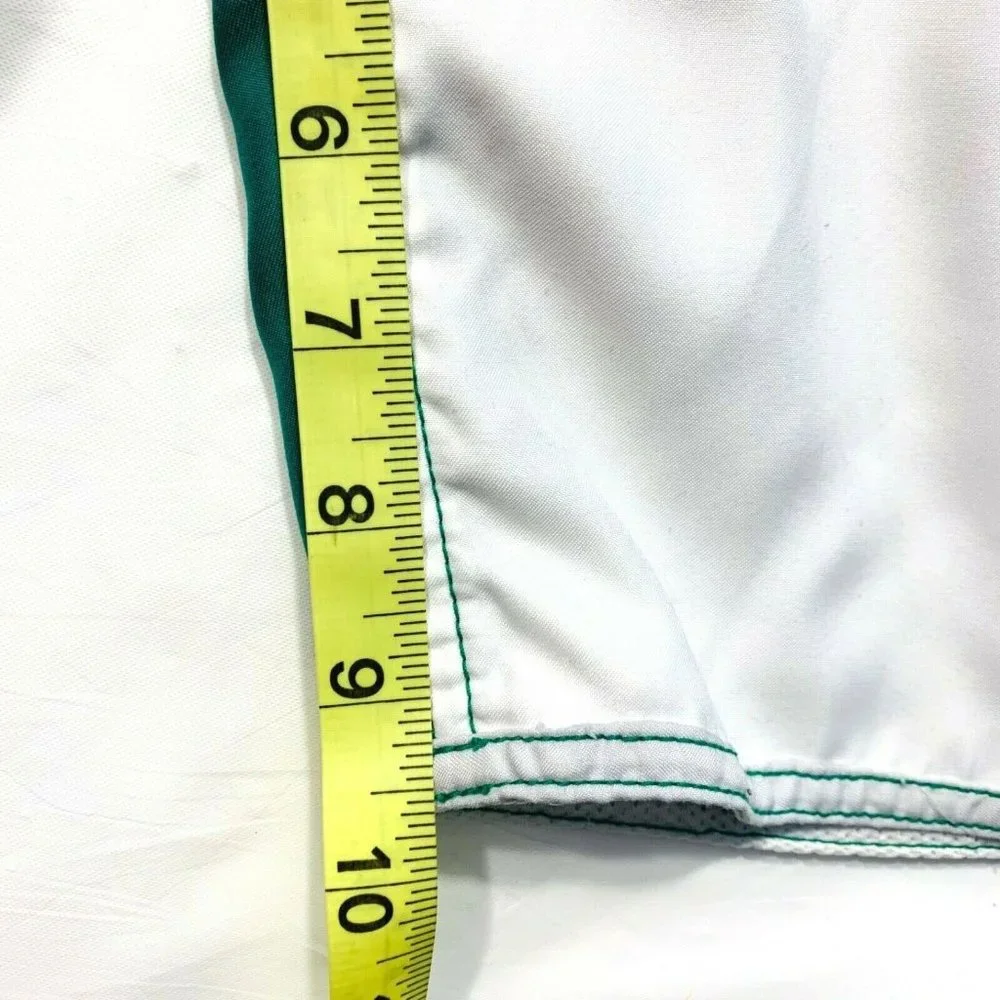 American Eagle Board Shorts Swim Trunks Fully Mesh‎ Lined Thick Green White 34